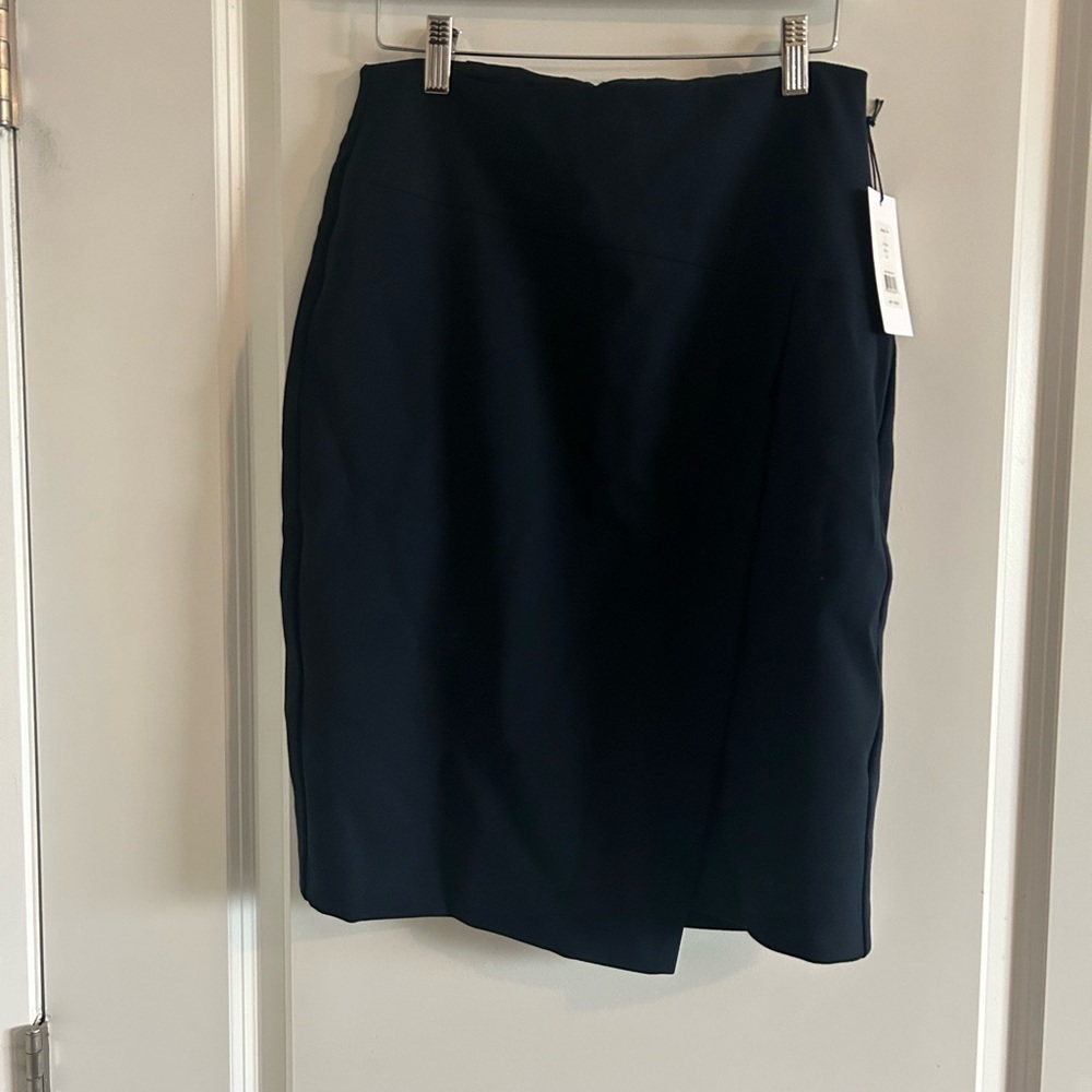 Nwt Bailey 44 Lavinia Skirt Asymmetrical Hem Wrap Front Twilight Size 4 - Picture 3 of 6